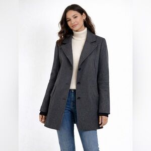 Soia & Kyo Charcoal Grey Wool Blend Jacket Coat Tailored Size Medium